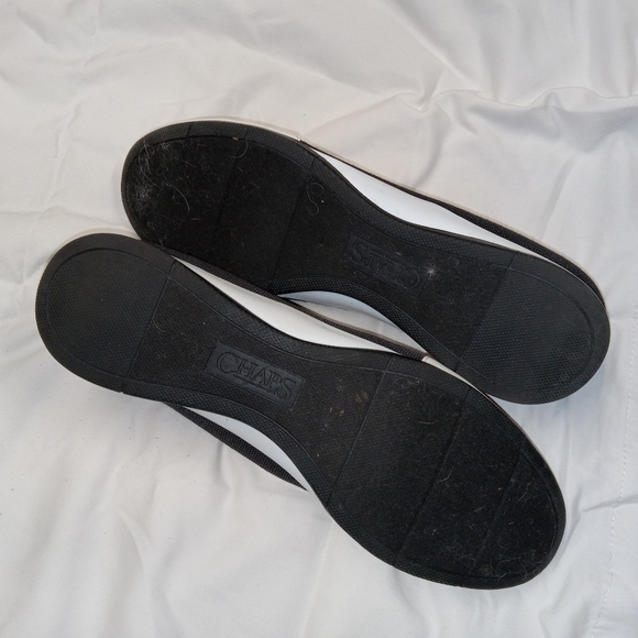 Chaps Black & White Charleen Slip On Flats size 9B - Picture 6 of 8
